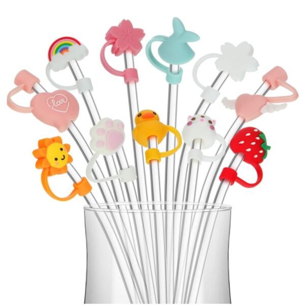 Reusable  Silicone Straw Tips Covers