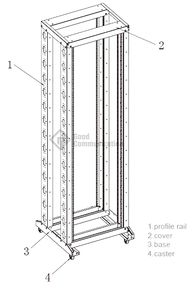 open frame rack 2-1-4